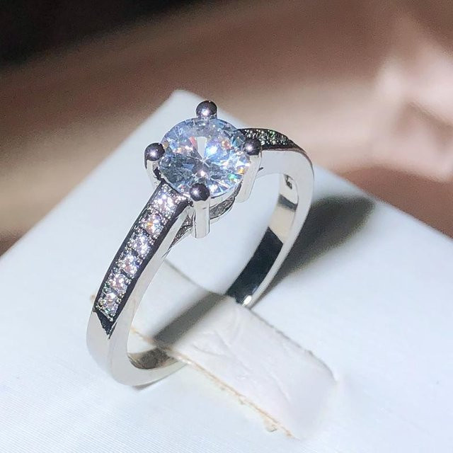 YIRAN Ring, Kupfer, Silber, Zirkonia, Damen - Bild 1