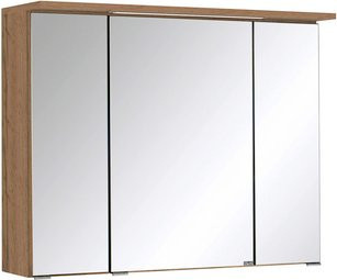 HELD MÖBEL 3D-Spiegelschrank Bologna mit LED-Beleuchtung und Glastüren, B/H/T: 80 x 66 x 20 cm, bunt - Bild 1