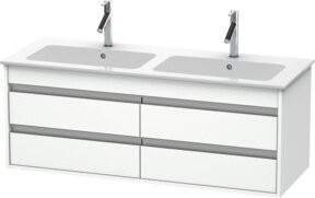 Duravit Waschtischunterschrank Ketho in Weiß Matt, wandhängend mit 4 Schubladen, B/T/H: 127 x 48 x 47,5 cm - Bild 1