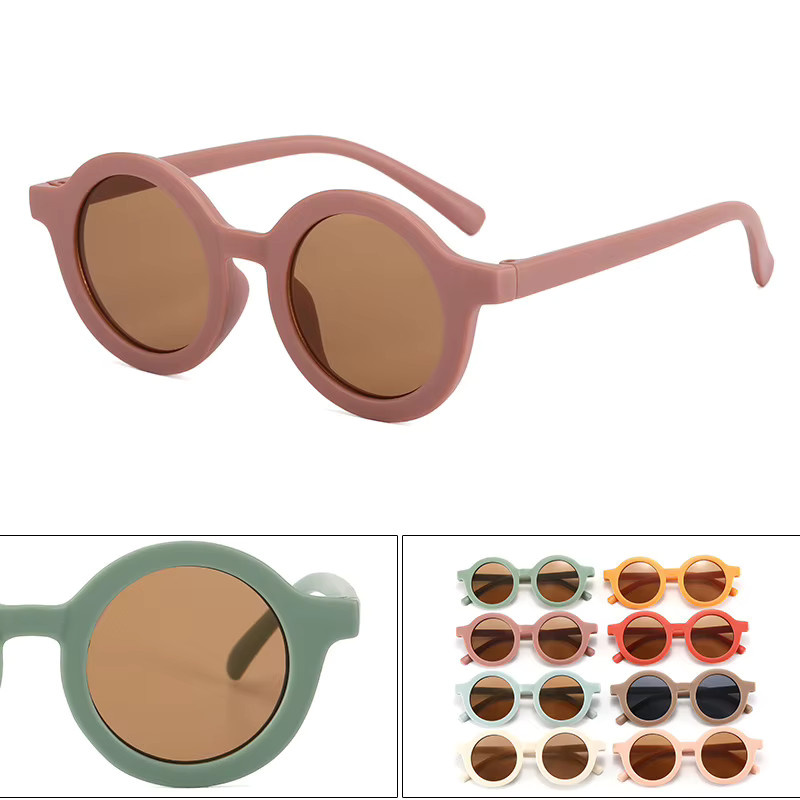Yuanchaotong Kindersonnenbrille, Kunststoff, Vollrand, rund - Bild 3