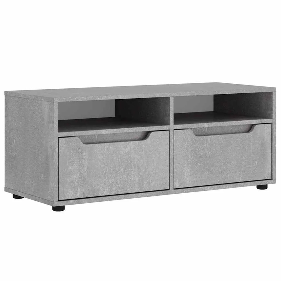 vidaXL TV-Schrank VISNES in Betongrau, Wandmontage, Holzwerkstoff, B/T/H: 100 x 40 x 38 cm - Bild 2