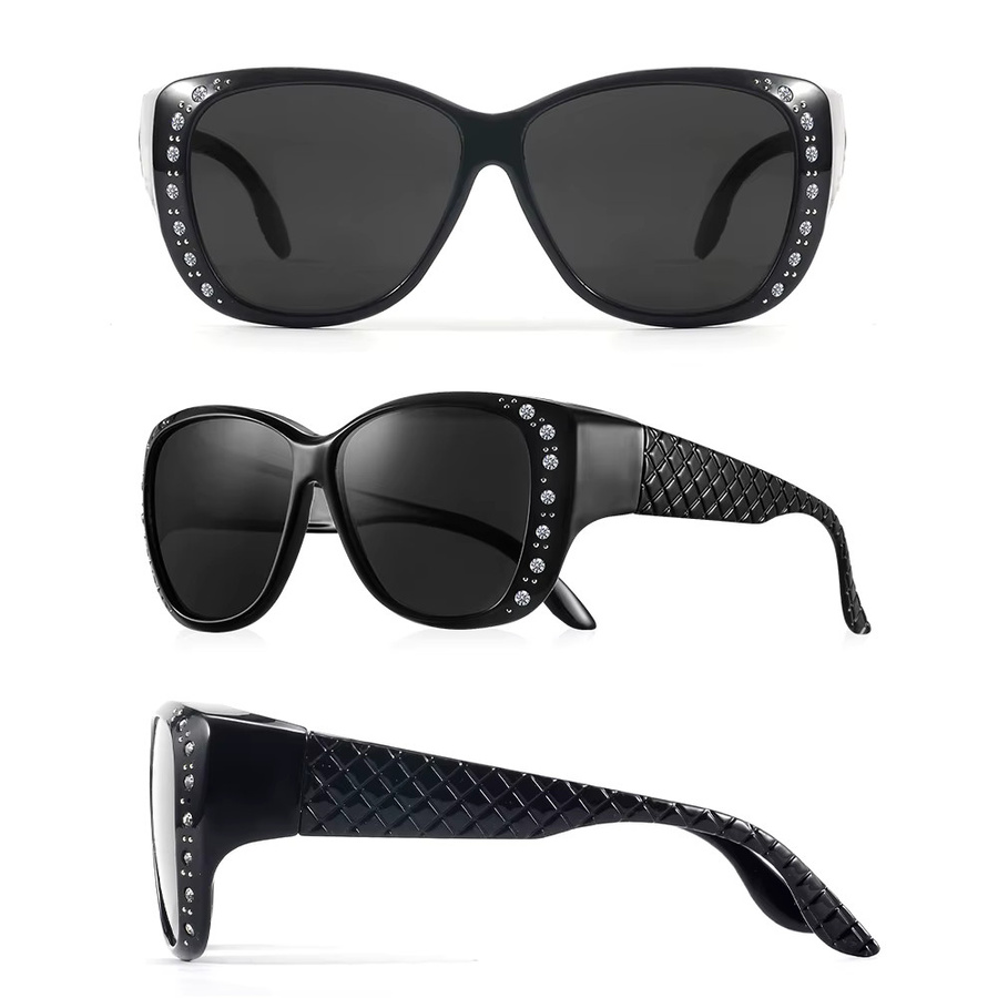 CRIXALIS Fitover-Sonnenbrille Damen, Vollrand, Kunststoff, Übergroße Sonnenbrille - Bild 3