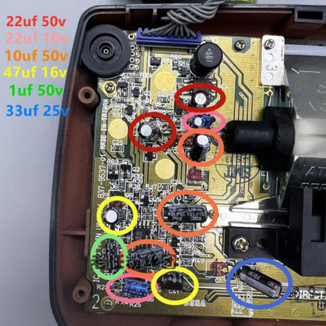 Sega Gamegear Kondensatoren für Motherboard Reparatur und Ersatz Set in Multicolour - Bild 1