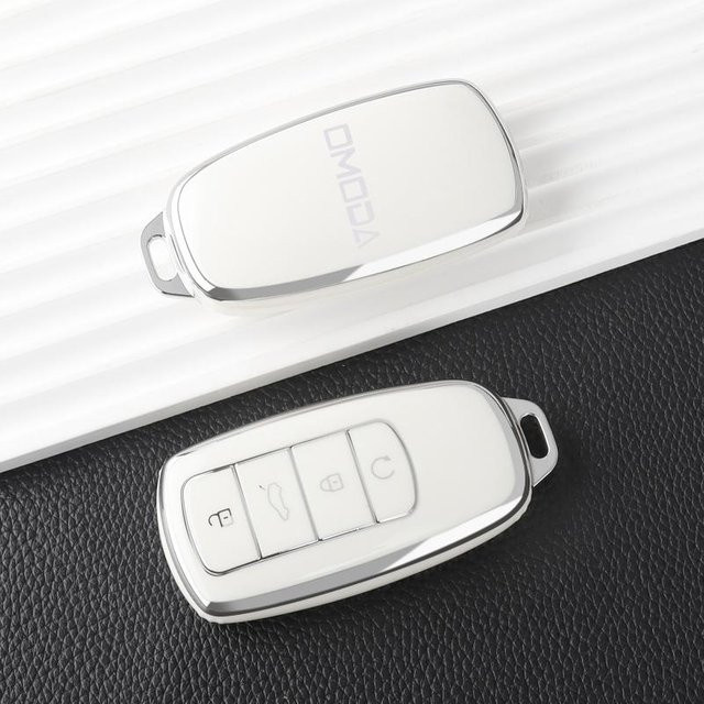 Transparente TPU Schlüsselhülle als Vollabdeckung für Chery Omoda C5 E5 C9 Omoda 5 9 EV PHEV Modelle 2024 2025 inklusive Schlüsselanhänger - Bild 1