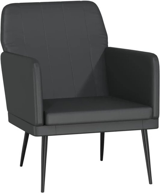 vidaXL Sessel Schwarz aus Kunstleder mit Armlehnen B/T/H: 61 x 78 x 80 cm - Bild 1