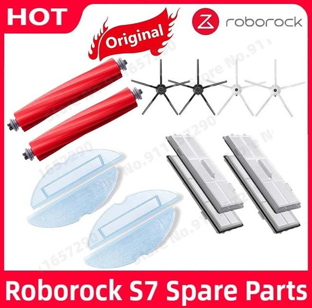 Roborock Zubehör-Set für Roboterstaubsauger mit Hauptbürste, waschbarem Hepa-Filter, Seitenbürste und Wischtuch aus Kunststoff - Bild 1