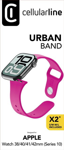 CellularLine Uhrenarmband Silikon, Pink, Apple Watch 38/40/41/42mm - Bild 1