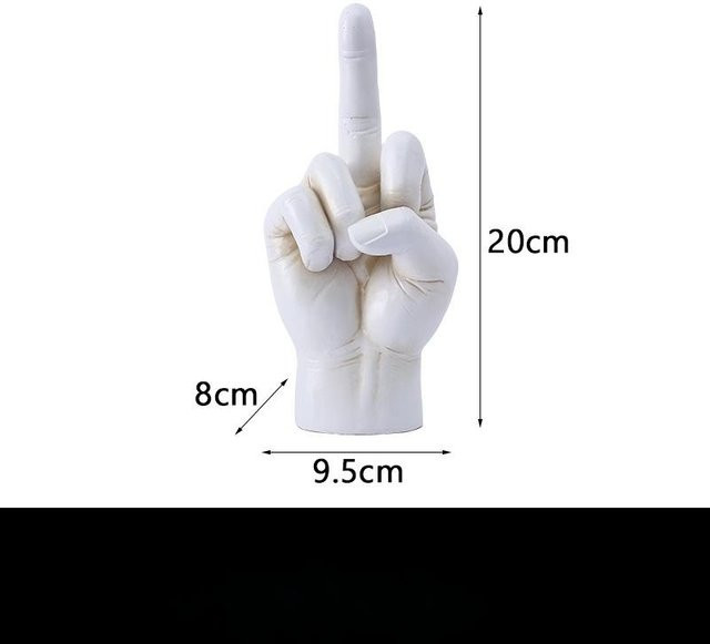 Yiran Furniture Deko-Figur Mittelfinger Ins Style aus Harz für Wohnzimmer und Eingangsbereich, H x B x T: 20 x 9,5 x 7,5 cm - Bild 1