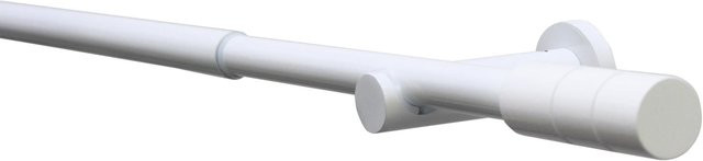 Gardinia Gardinenstangen-Set Kreta Zylinder aus Metall in Weiß, Durchmesser: 16/19 mm, Länge: 190 cm bis 340 cm - Bild 1