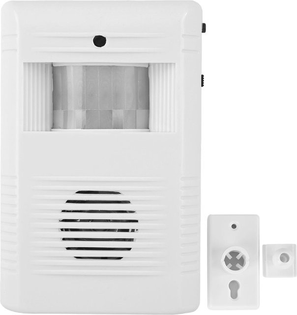 CosyHome Infrarot Bewegungsmelder mit 16 Melodien als Türglocke und Alarmsystem, Weiß - Bild 1