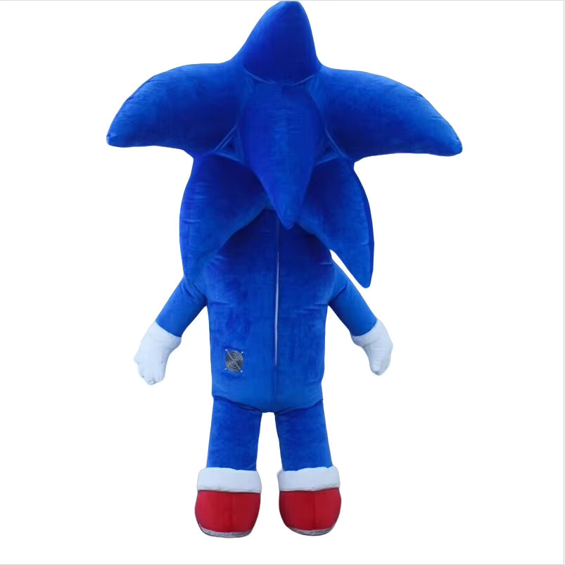 Potdemiel Sonics Aufblasbare Maskottchen Kostüm, Blau, Tier, Plüsch / Textil - Bild 4