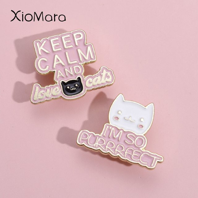 Katze Emaille Pin Brosche, Kinder - Bild 1