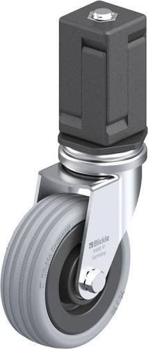 Blickle LRA-VPA 75K-EV07 Lenkrolle Expander in Grau und Schwarz mit 75mm Rad-Durchmesser und 60kg Tragfähigkeit - Bild 1