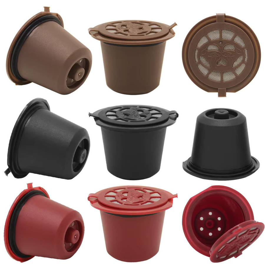 Wiederverwendbare Kaffee Filter Kapsel in Rot für Nespresso Maschinen aus Kunststoff - Bild 3