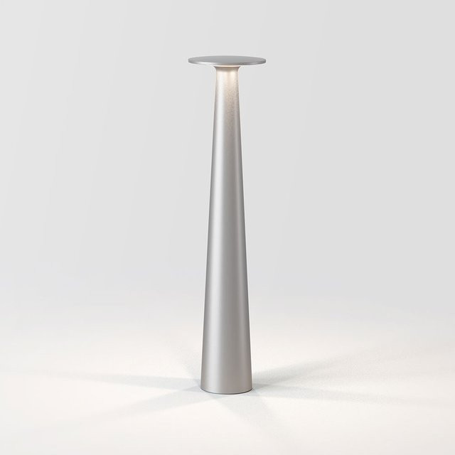 IP44 Lix Skinny LED-Tischleuchte in Silber mit Akku und Steckernetzteil, dimmbar - Bild 1