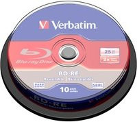 Verbatim BD-RE Blu-ray-Rohlinge 25 GB, 10er Pack Spindle, Multicolor - Bild 1