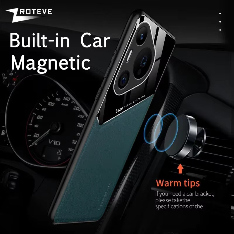 Zroteve Schutzhülle mit Ledertextur und weichem Rahmen für Huawei Pura 80 Pro, Pura 70 Ultra und P70 5G in Schwarz - Bild 4