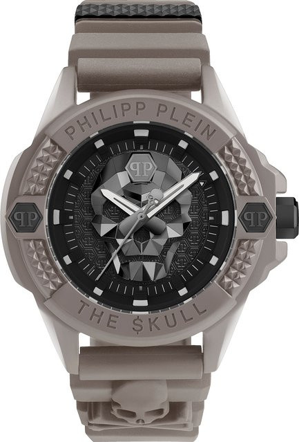 Philipp Plein Herrenuhr, Quarz, Keramik, Schwarz, 44 mm, Silikon, 5 ATM - Bild 1