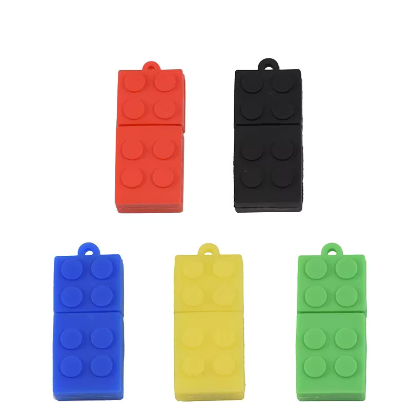 JASTER USB 2.0 Flash-Laufwerk Spielzeug-Baustein aus Silikagel in Blau und Multicolour - Bild 3