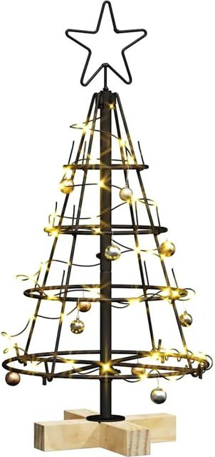 vidaXL Weihnachts-Tannenzapfenbaum mit Ständer in Schwarz, Höhe: 60 cm - Bild 1