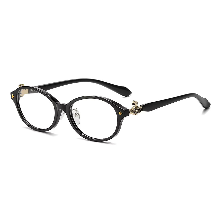 RELEN Brille, Damen, oval, Vollrand, Metall, schwarz - Bild 3
