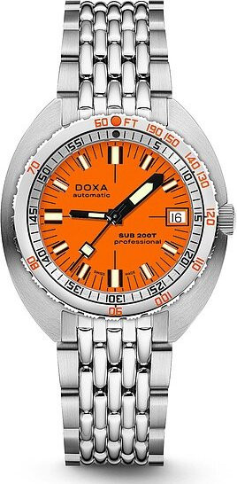 Doxa SUB200T Professional Armbanduhr, Automatik, Edelstahl, Orange, 39 mm, Unisex - Bild 1