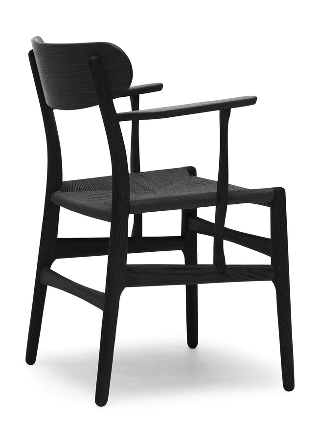 Carl Hansen & Søn CH26 Stuhl in Schwarz Matt mit Stoffbezug - Bild 2