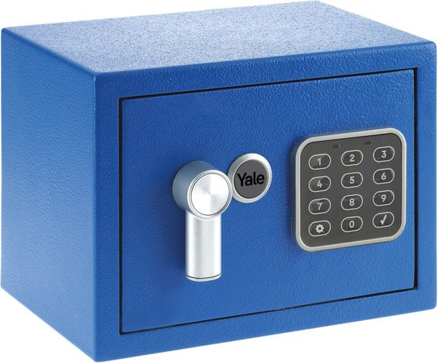 Yale Möbeltresor Value Safe XS mit Zahlenschloss und Schlüsselschloss, Blau - Bild 1