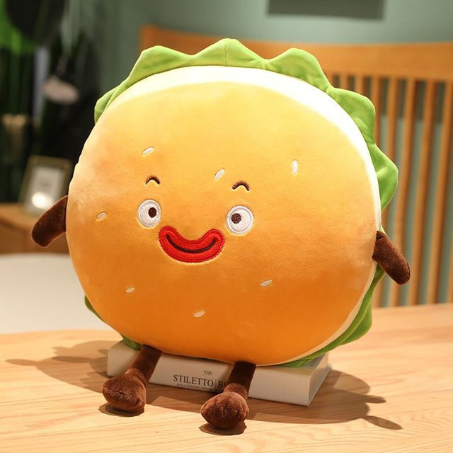 Yiran toy Hamburger Plüschtier, 15cm, Bunt / Mehrfarbig - Bild 1