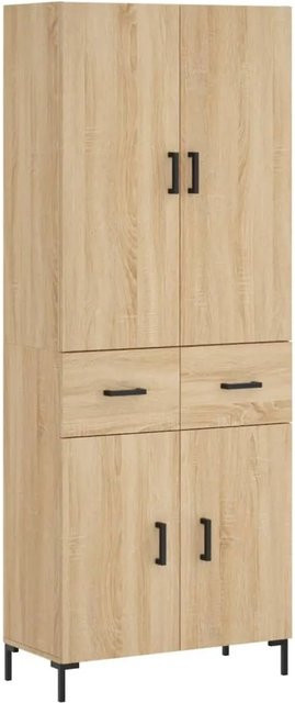 vidaXL Highboard Sonoma Eiche in Braun, B/T/H: 69,5 x 34 x 180 cm - Bild 1