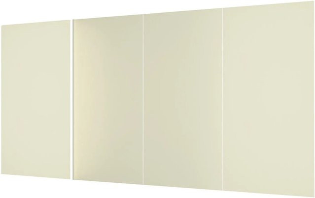 Duschparadies Duschrückwand Wandverkleidung aus Aluverbundplatte als Fliesenersatz in Elfenbeinweiß, 4 Stück, B: 350 cm, H: 210 cm, Dicke: 3 mm - Bild 1