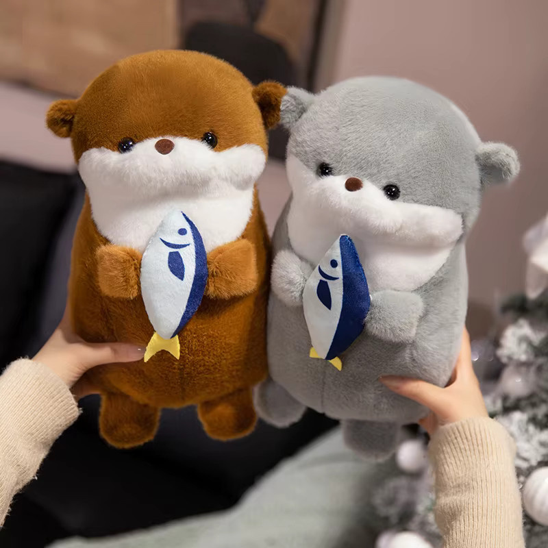 Amuse Niedliche Fische Umarmt Kleine Otter Plüsch Spielzeug, 30 cm - Bild 5