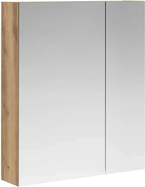 vidaXL Badezimmerspiegelschrank Eiche, Wandmontage, B/T/H: 60 x 14,5 x 70 cm - Bild 1