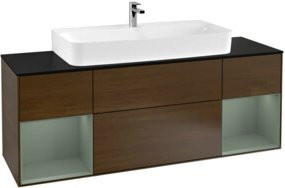 V&B Waschtischunterschrank Finion Wandbeleuchtung in Lackausführung, Breite: 160 cm, Tiefe: 50,1 cm, Höhe: 50,1 cm - Bild 1