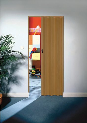 Marley Falttür Eurostar mit Blende in Buche-Optik, braun, B: 83 cm, H: 205 cm - Bild 1