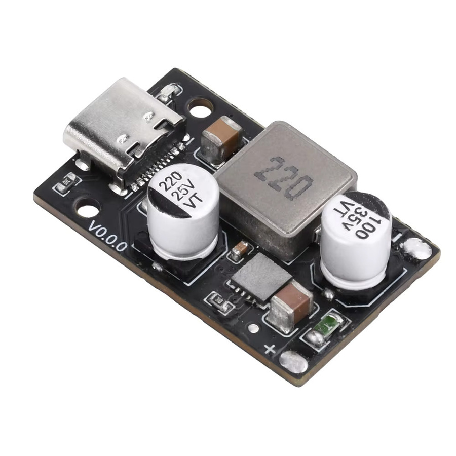 PD 65W Schnelllademodul mit USB-C-Schnittstelle, unterstützt PD3.1, QC3.0, SCP und PPS, schwarze Elektronik-Steuerplatine - Bild 2