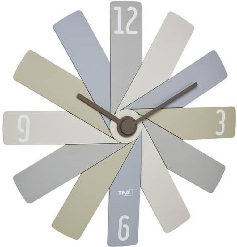 TFA Dostmann Quarz Wanduhr Analog mit geräuschlosem Uhrwerk, mehrfarbig, B/T/H: 40 x 3,7 x 40 cm - Bild 1