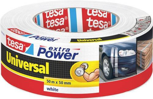 tesa extra Power Universal Gewebeklebeband Weiß, Breite: 50 mm, Länge: 50 m - Bild 1