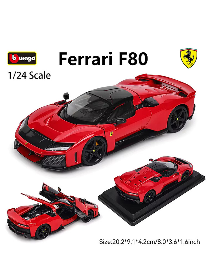 Bburago Ferrari F80, Automodell, 1:24, Metall, ab 14 Jahren - Bild 3