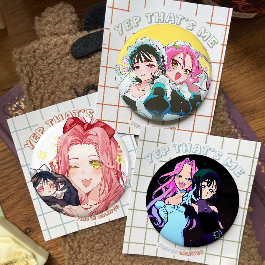 Abzeichen-Pins Love Mizi und Sua Anime Alien Stage-S, Unisex - Bild 3