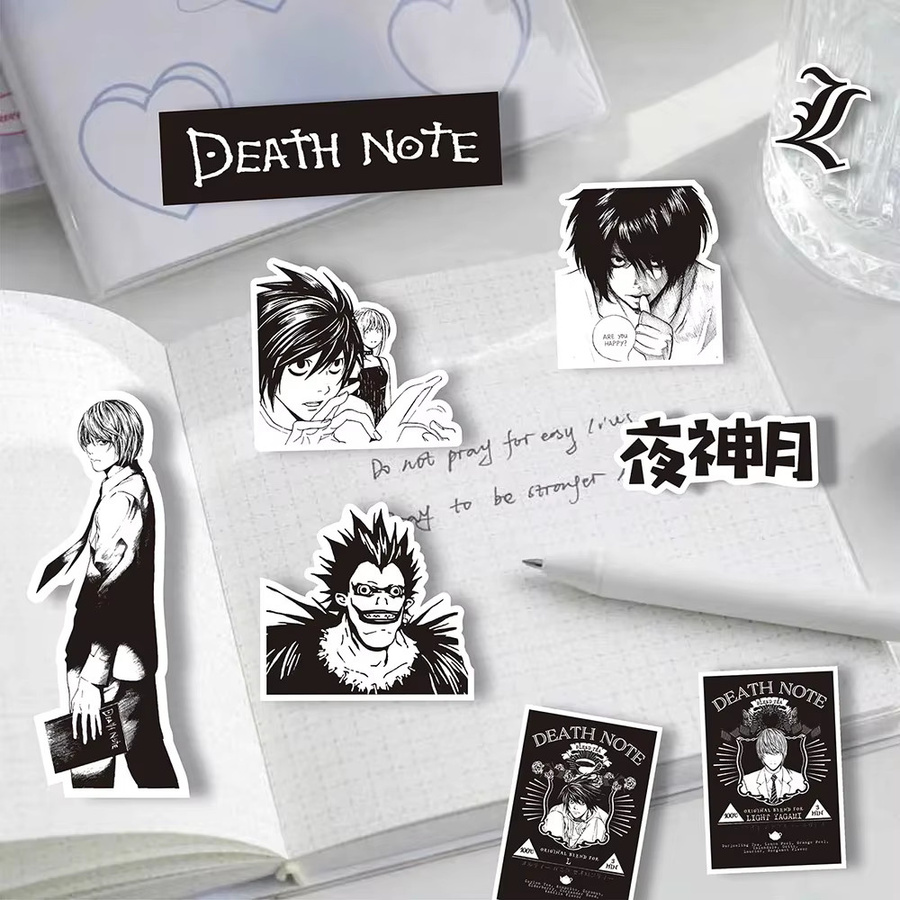 GOGOTU Death Note Aufkleber, Schwarz Weiß, 65-teiliges Set - Bild 5