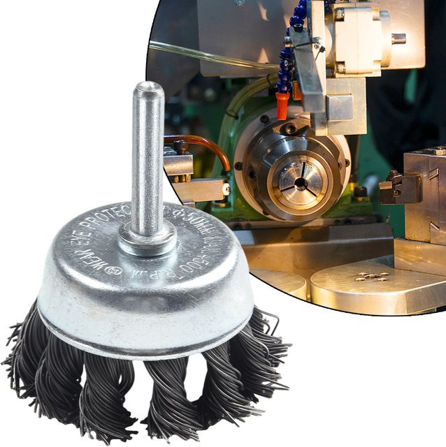Vibratite Drahtbürste Bohraufsatz aus Metall mit 1/4 Zoll Schaft für die Rostentfernung in Silber - Bild 1