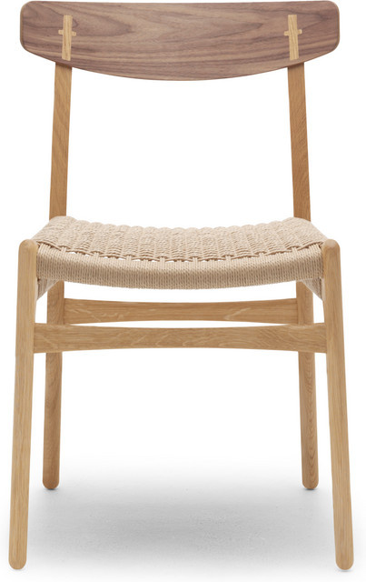 Carl Hansen & Søn CH23 Stuhl aus Eiche oder Nussbaum mit braunem Papierkordelgeflecht - Bild 1