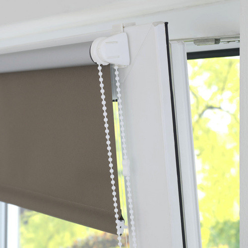 LIEDECO Klemmfix-Rollo verdunkelnd aus Stoff in Braun, B/H: 60 x 150 cm - Bild 4