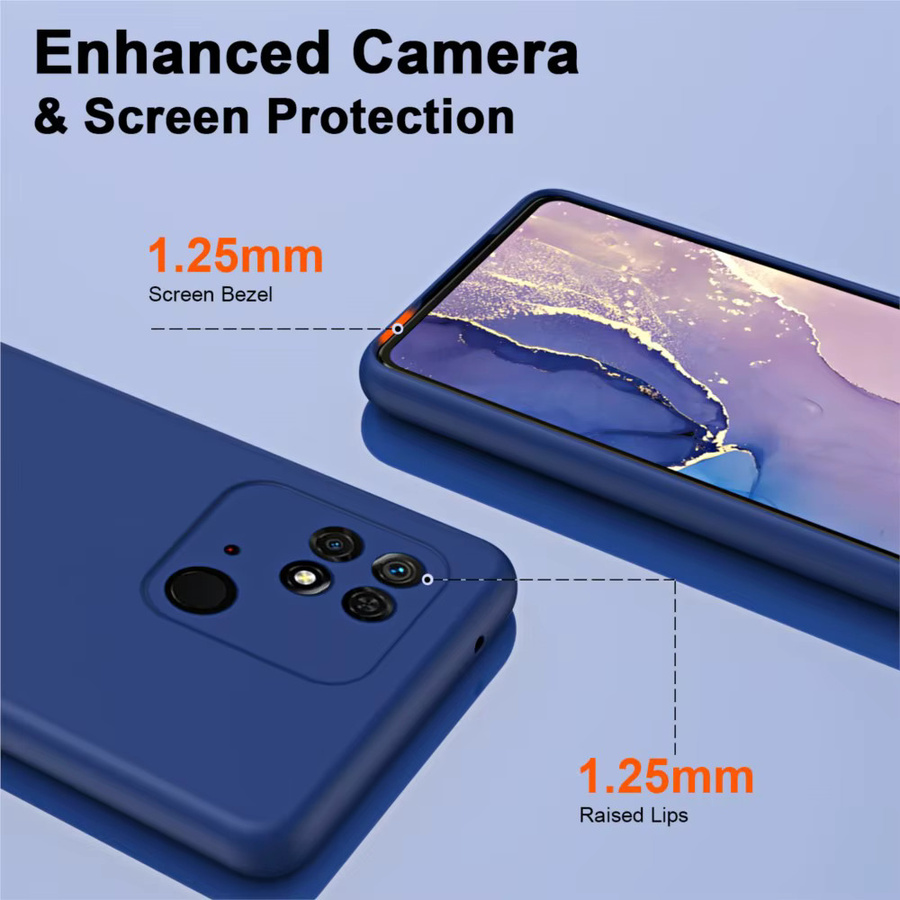 Luxus Silikon Schutzhülle für Xiaomi Redmi 10c in Blau, weiche und stoßfeste Handyhülle - Bild 4