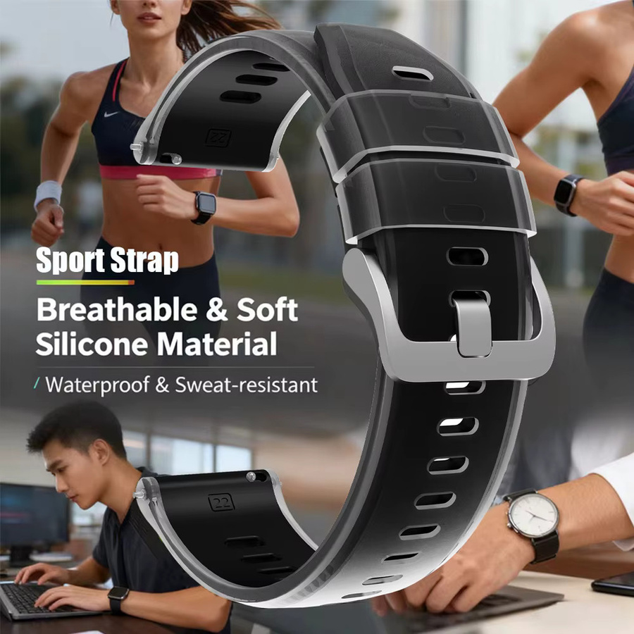 Uhrenarmband Silikon, 22 mm, Unisex - Bild 4