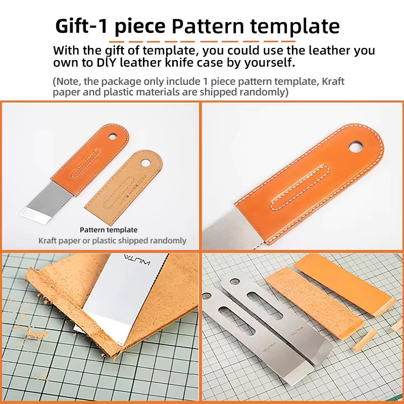WUTA Professionelles Leder-Edünnungsmesser aus Edelstahl in Silber für DIY-Handwerk und Schälarbeiten - Bild 6