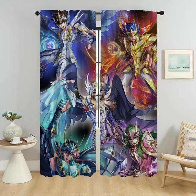 Elegante Tüll-Fenstervorhänge für dein Schlafzimmer, 2 Paneele, halbtransparent, Multicolour, Breite: 50 cm, Höhe: 70 cm - Bild 1