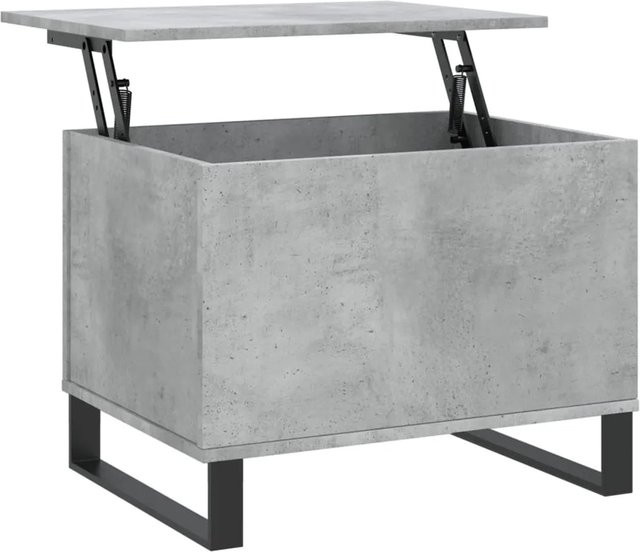 vidaXL Couchtisch modern in Betongrau mit Lift-up-Funktion aus Holzwerkstoff und Metall, B/T/H: 60 x 44,5 x 45 cm - Bild 1