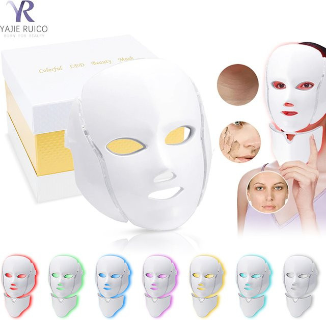 melliflous LED-Gesichtsmaske Lichttherapie, Unisex, Weiß - Bild 1